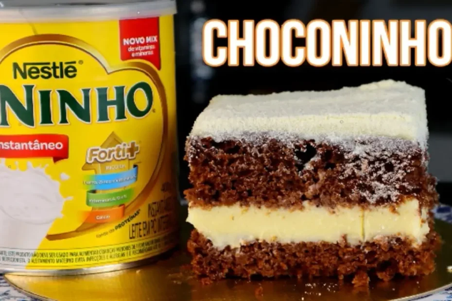 Bolo de Chocolate com Recheio de Leite Ninho