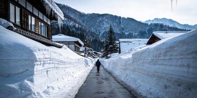 Japão Lidera o Mundo em Acúmulo de Neve nas Cidades