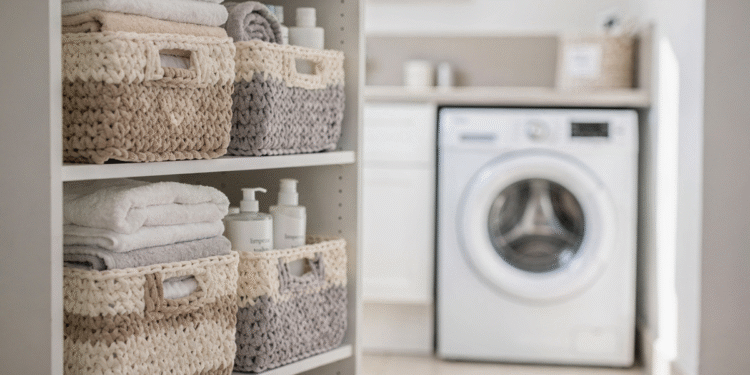 Cestos de Fio de Malha: Tendência Funcional na Organização de Lavanderias