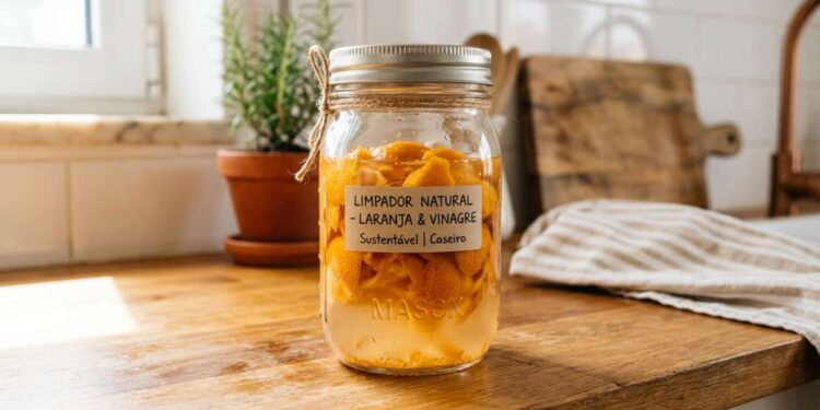 Benefícios de Usar Cascas de Laranja e Vinagre na Limpeza Doméstica