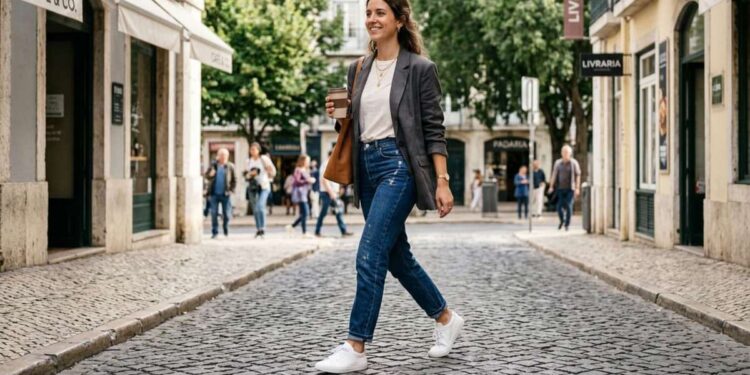 Tênis Coloridos Dominam o Estilo com Jeans em 2023